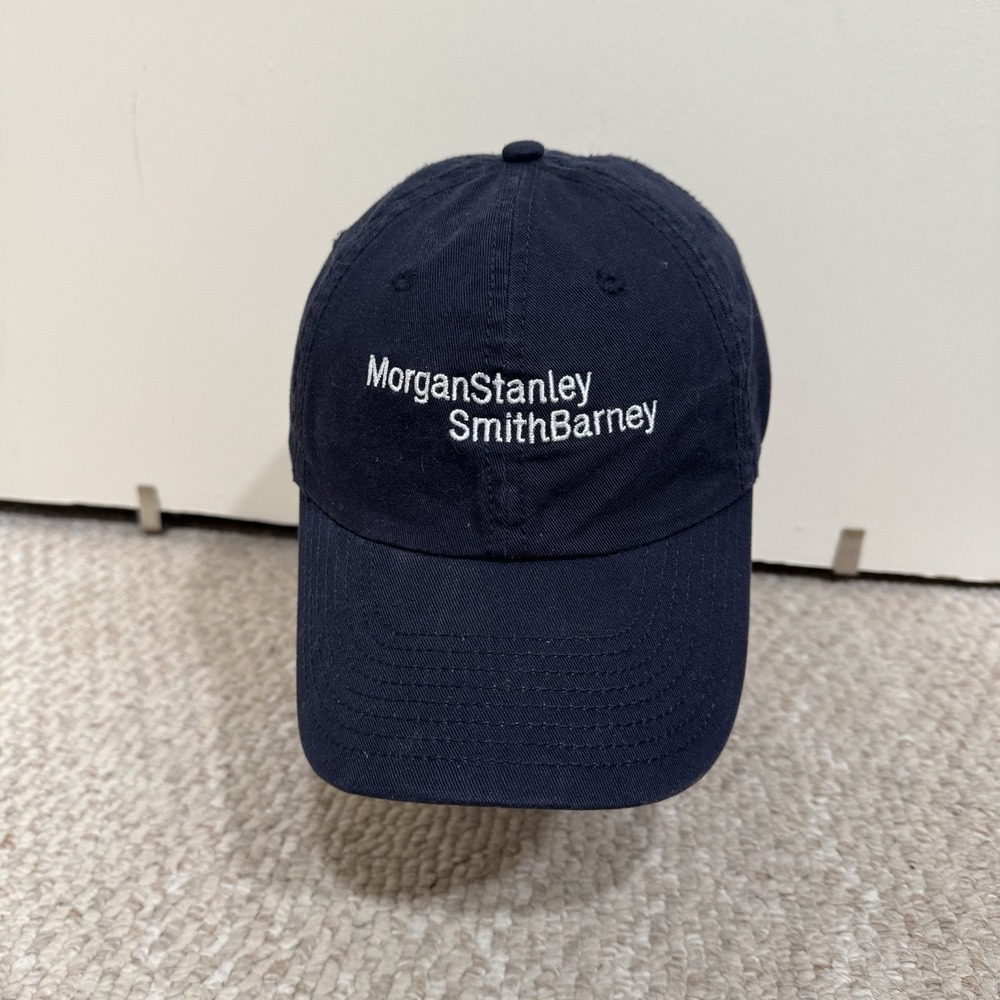 Vintage Morgan Stanley Smith Barney Wall Street Stock Market Baseball Hat Cap